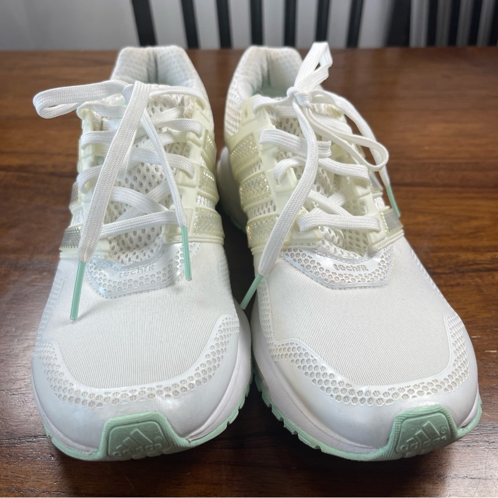 adidas White and Mint Green Women's Sneakers - Picture 9 of 9